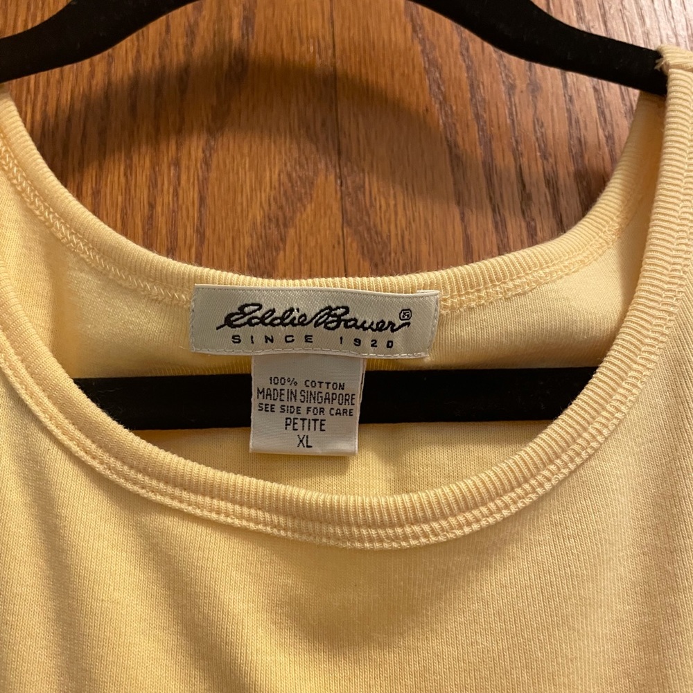 Eddie Bauer Yellow Knit Sleeveless Summer Dress